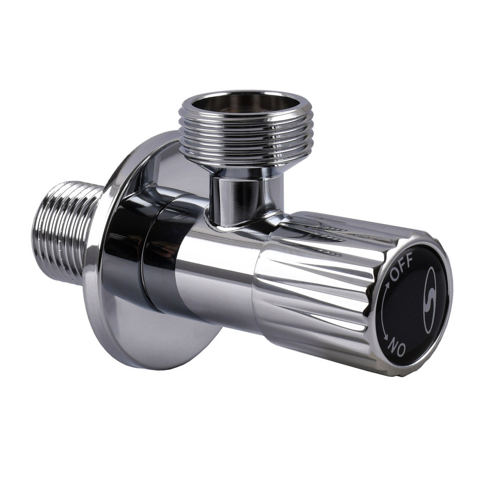 !Кран кутовий кераміка SOLOMON EXCLUSIVE 1/2″X3/4″ 989 CHROM ( 1шт.) (000029588) Киев - изображение 1