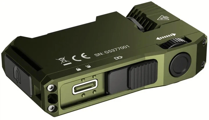 Фонарь брелок Wuben G5 EDC с красным светом + RGB Зеленый Винница - изображение 4