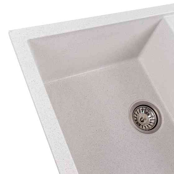 VALESO Гранітна мийка для кухні VALESO SELENA 7950 матова Біла в крапку Киев