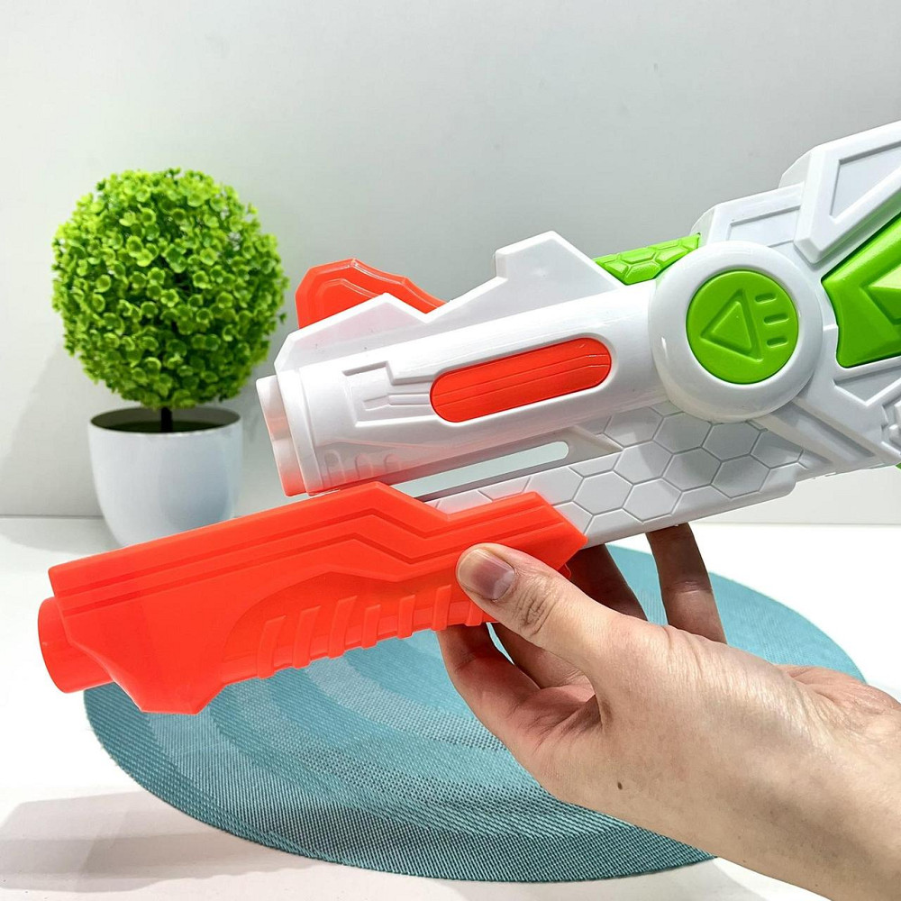 Бластер водний з помпою 40см Білий із салатовим (M 5855) Чернигов - изображение 8