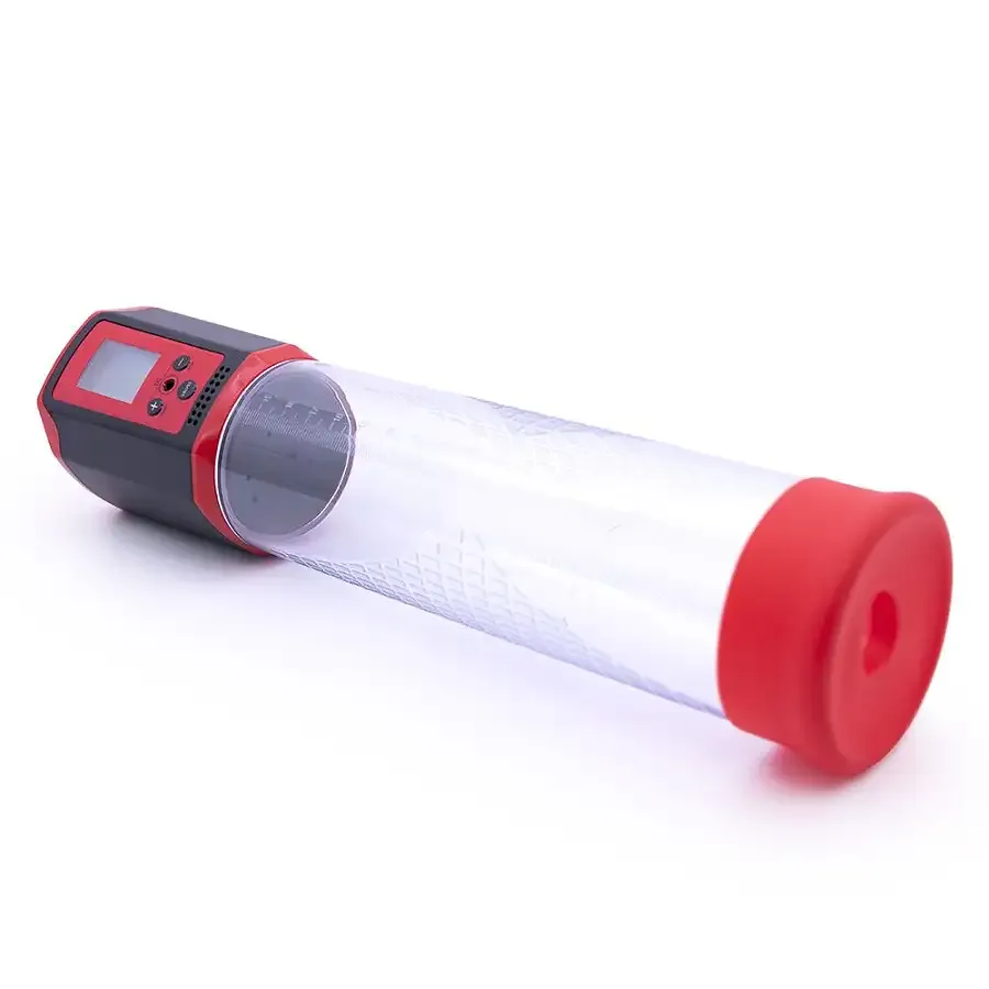Автоматична вакуумна помпа Men Powerup Passion Pump Red, LED-табло, перезаряджувана, 8 режимів Львів - фото 2
