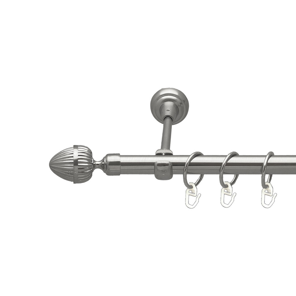 Карниз Orvit Одеон металевий однорядний відкритий Нержавіюча Сталь 19 мм 300 см (00-00015977) Львів - фото 1