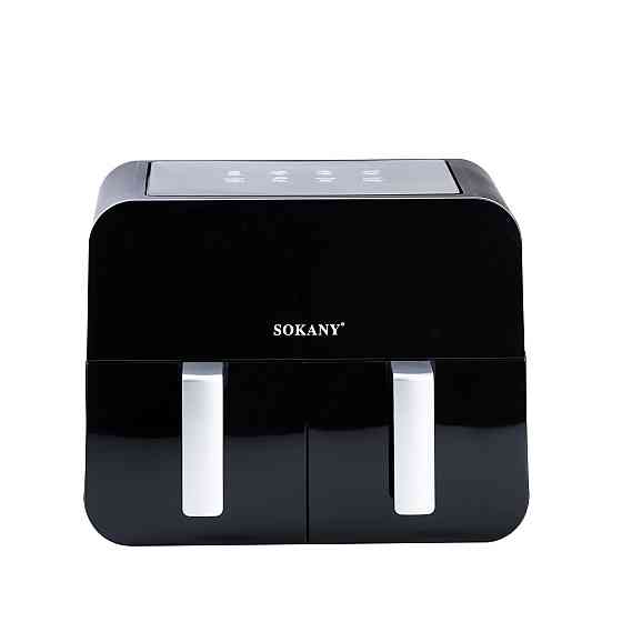 Аерофритюрниця SOKANY SK-10005 на 10 літрів, з двома відділеннями 2400 Вт чорна Київ