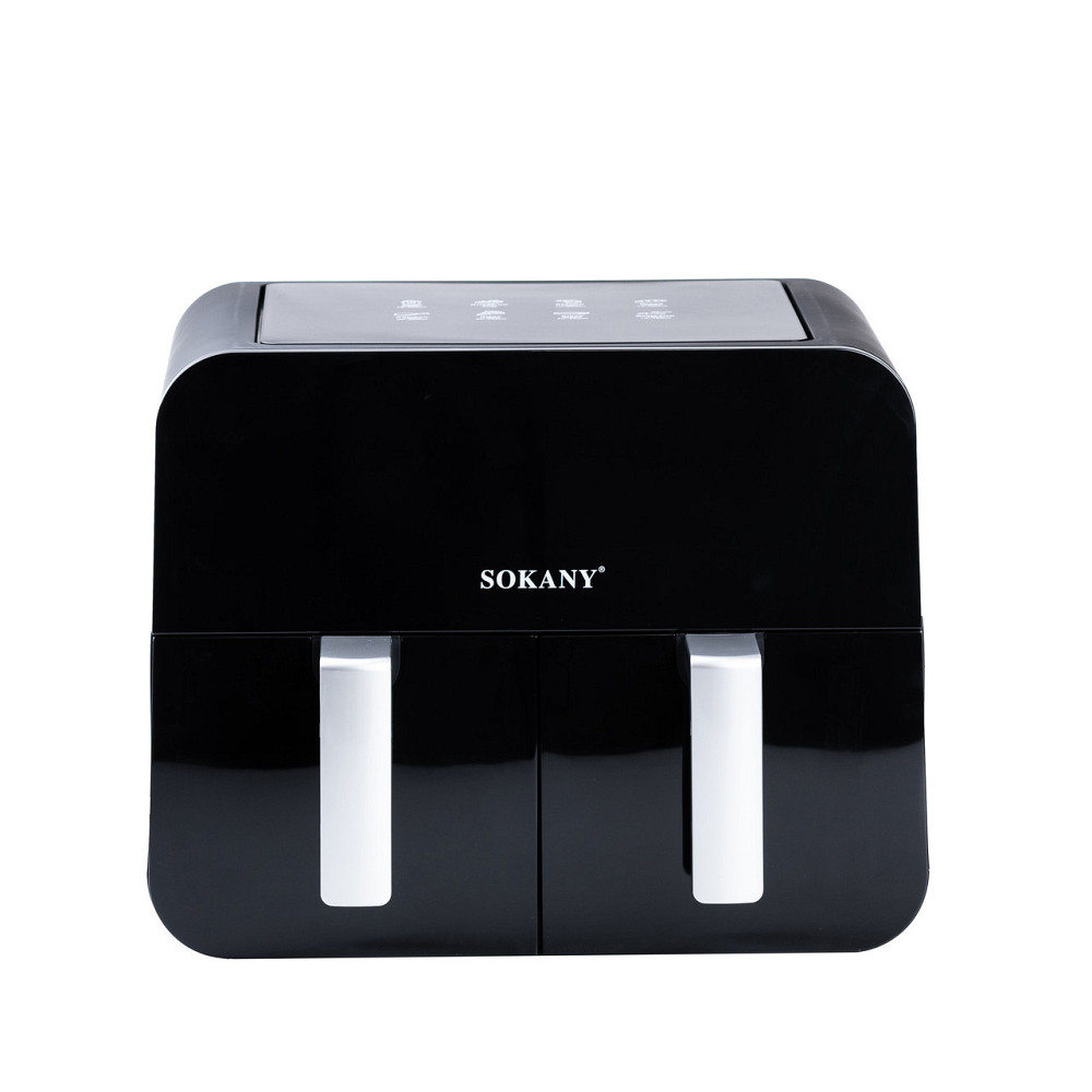 Аерофритюрниця SOKANY SK-10005 на 10 літрів, з двома відділеннями 2400 Вт чорна Київ - фото 2