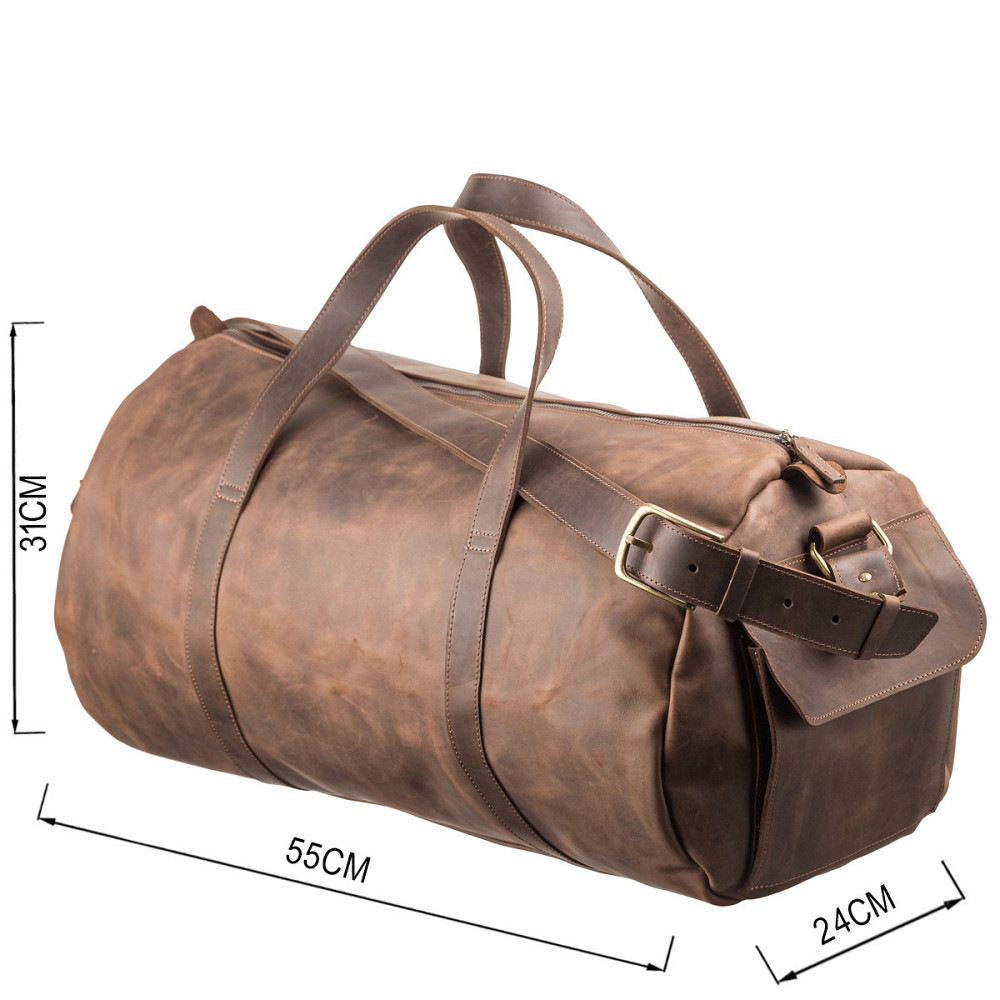 Сумка дорожная Коричневая (GRANDE PELLE) Киев - изображение 7