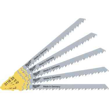 Полотна для лобзика T344D MILWAUKEE, 105мм/ крок зубу 4,0мм, (5шт), (деревина, швидкий різ) Одеса