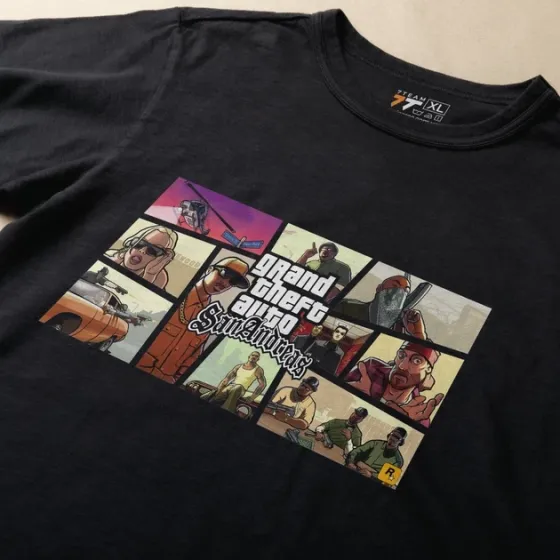 Футболка чоловіча з  принтом GTA San Andreas #4 Розмір 48 Anime0886 Дніпро