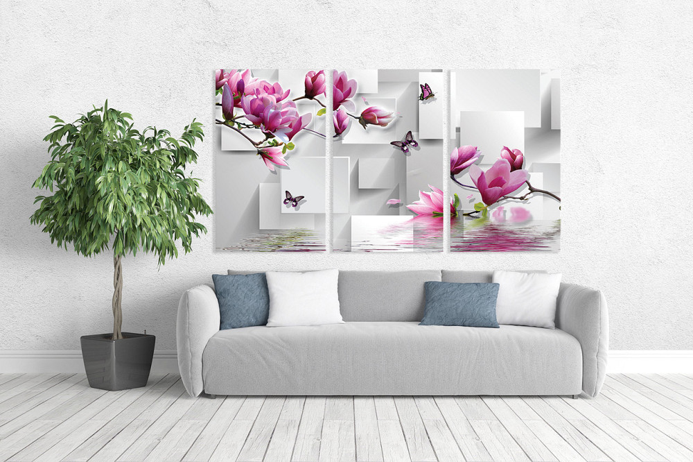 Модульная картина в гостиную / спальню   Магнолія    ART-036_3A Киев - изображение 2