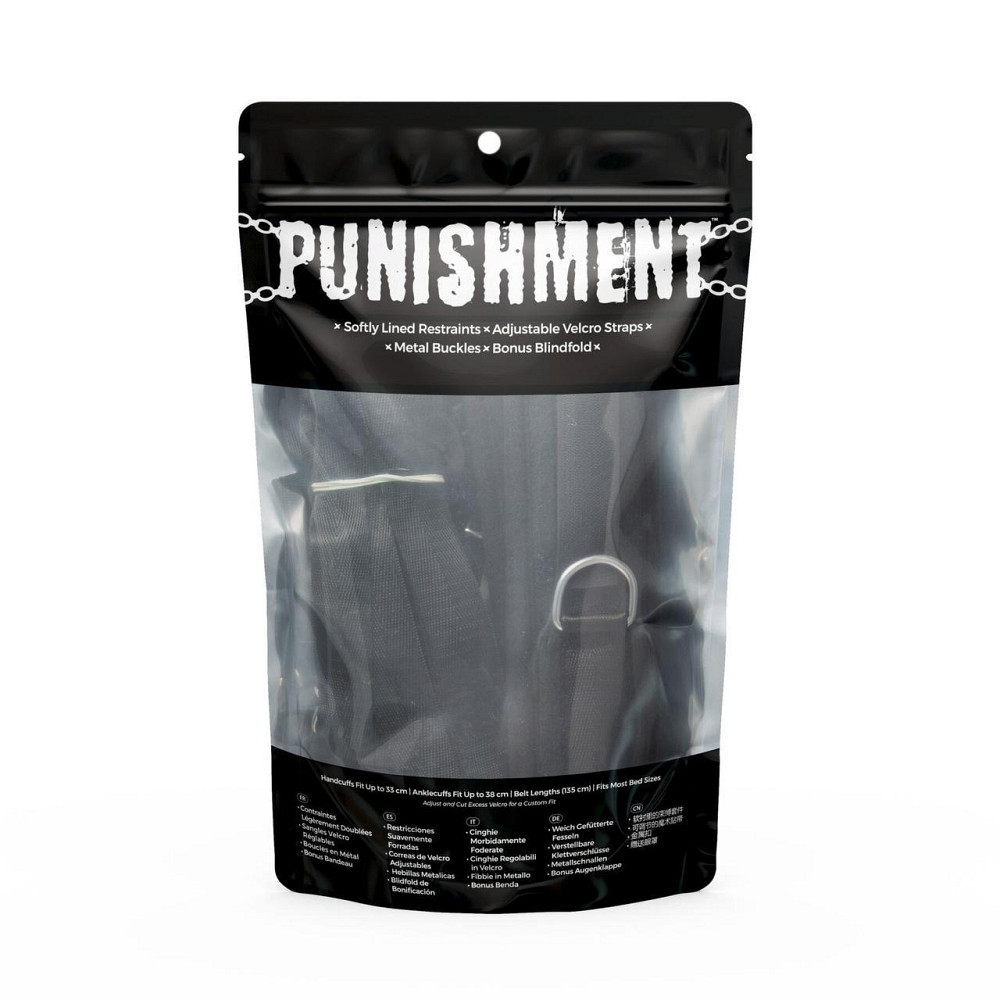 Розтяжка на ліжко Punishment - 5-Piece Bed Restraint Kit - Black Sex Aura Київ - фото 6