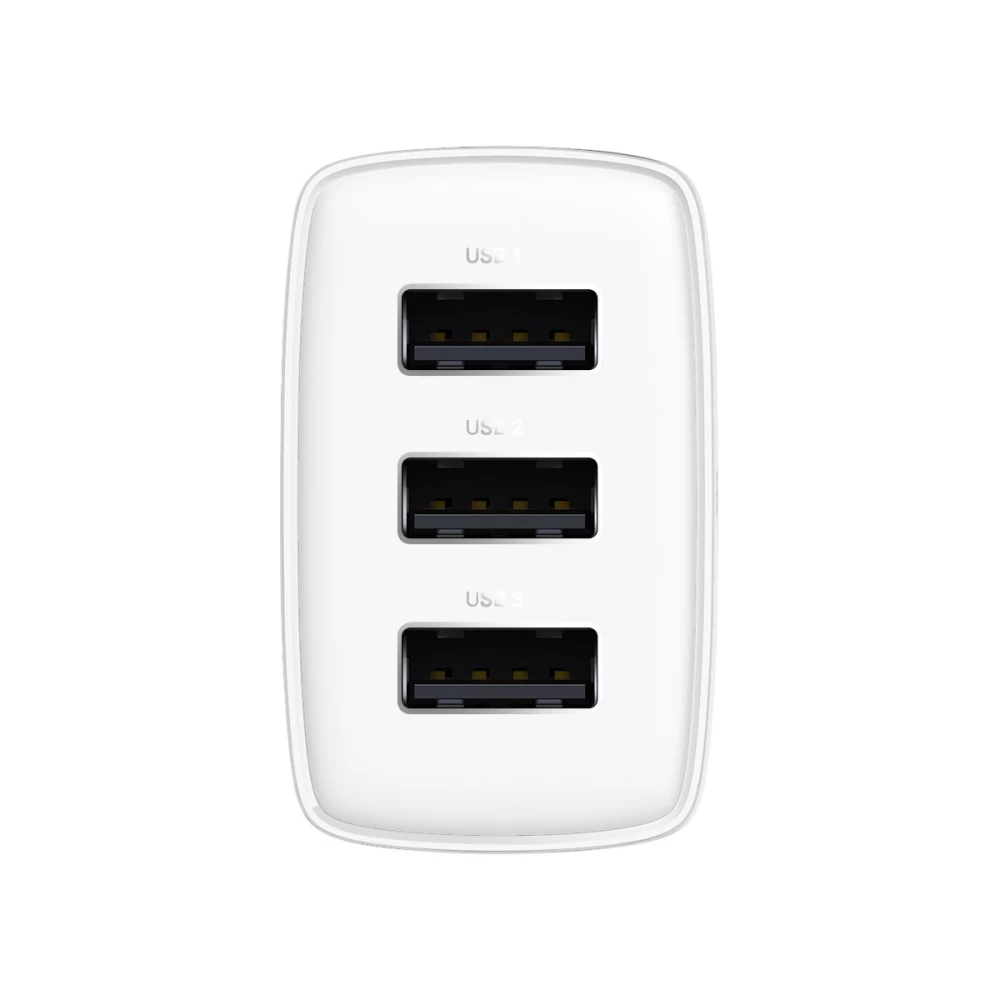 Сетевое зарядное устройство Baseus Compact Charger 3U 17W EU, цвет белый CCXJ020102 Одесса - изображение 5