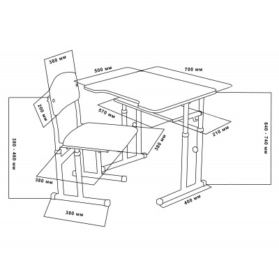 Парта зі стільцем Сектор Ніжність трансформер (Ніжність) Вінниця - фото 3