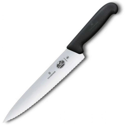 Кухонний ніж Victorinox Fibrox Carving 19 см Serrated Black (5.2033.19) Вінниця - фото 2