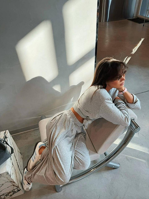 Жіночий стильний в'язаний костюм двійка щільна турецька віскоза Меланж Одеса - фото 7