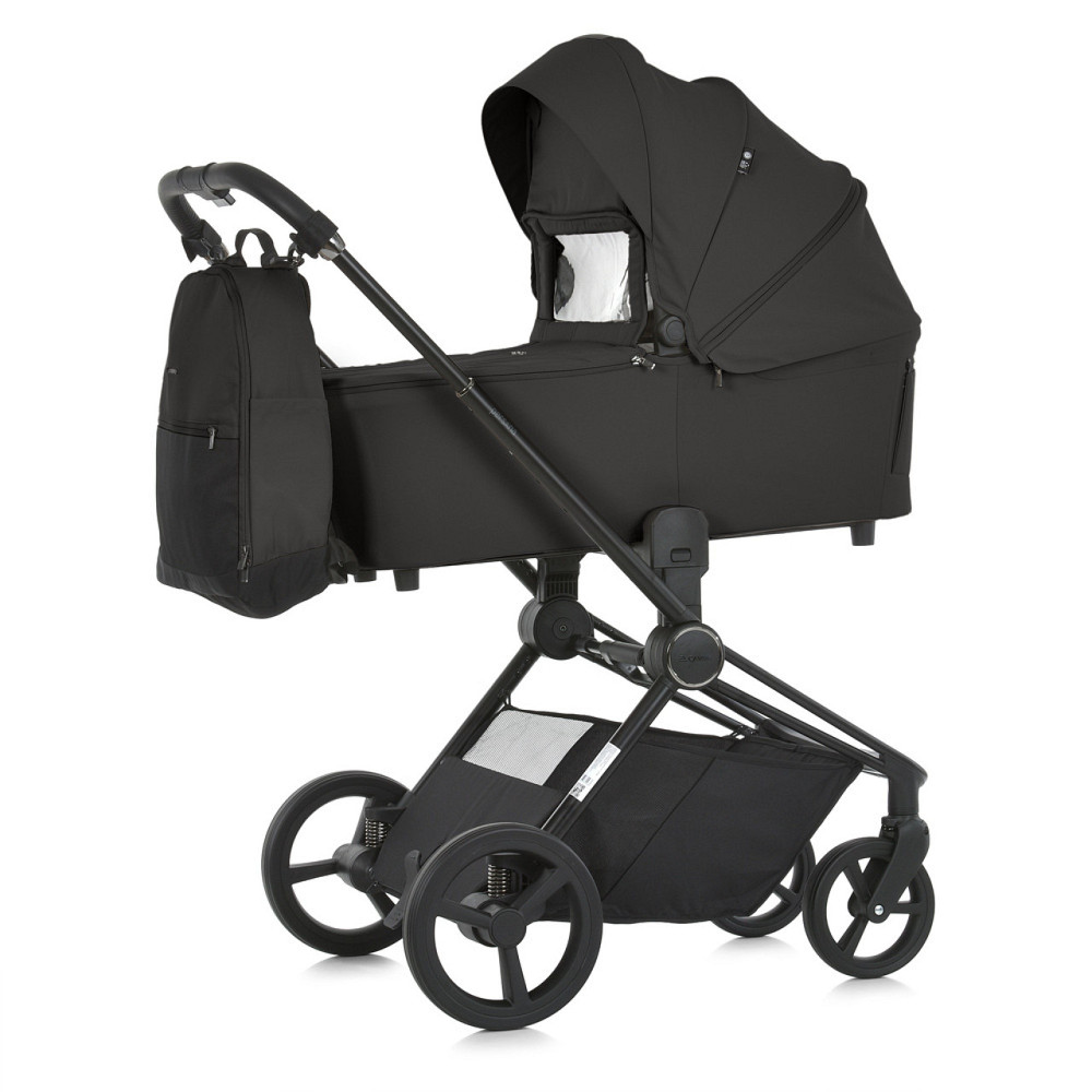 Коляска універсальна 2в1 El Camino PERSONA Total Black люлька + прогулянковий блок сумка дощовик москітна сітка Чорна (ME 1091-1) Чернигов - изображение 1