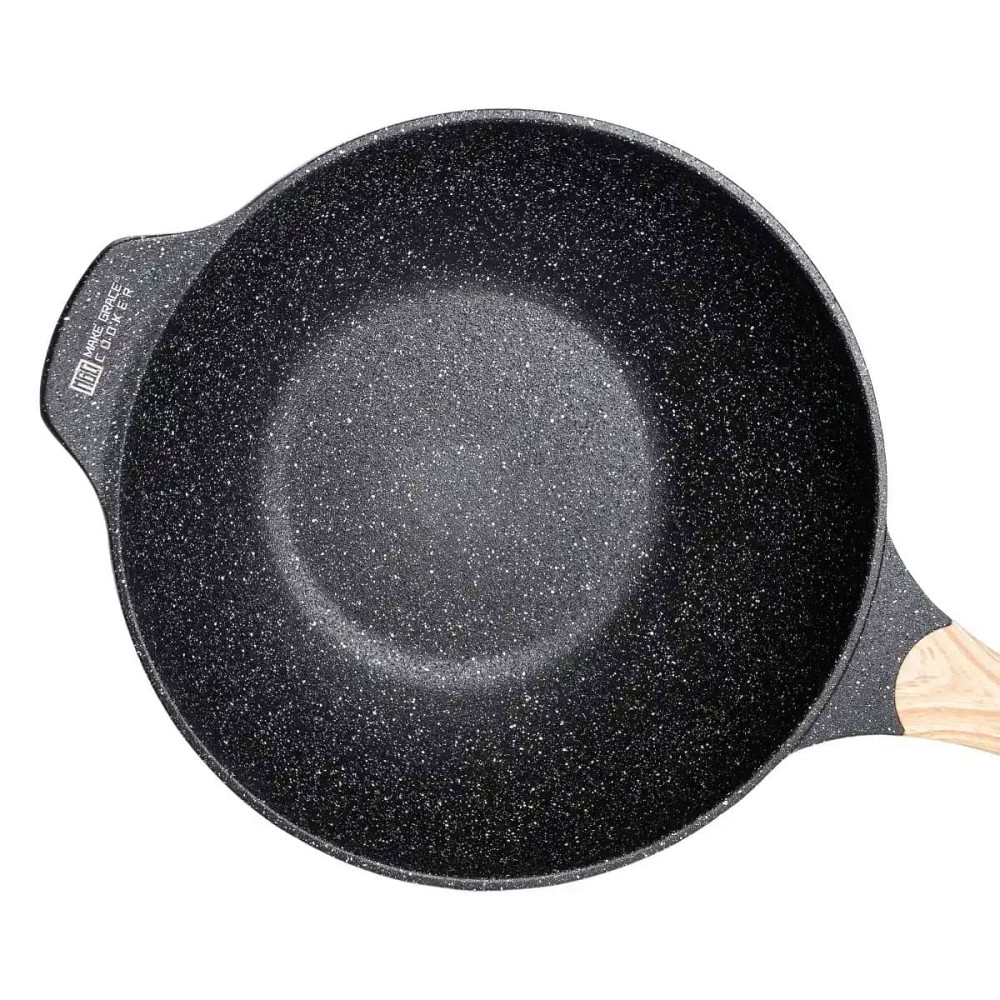 MGC Алюмінієва сковорода 5,8 л, мармурове антипригарне покриття, Ø 32 см, з лопаткою для пригот Коломия - фото 5