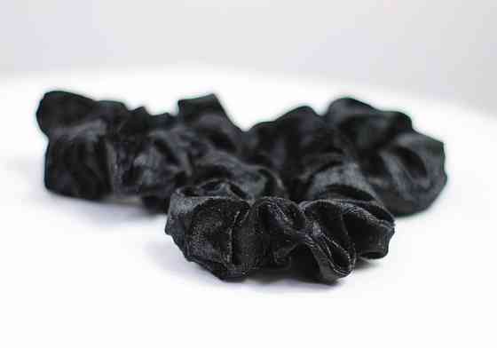 Резинка для волосся велюрова Чорний Харків