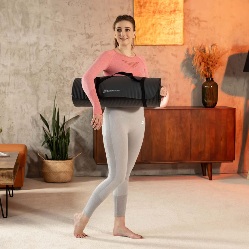 Колрик для йоги Hop-Sport HS-NB015GM NBR 1,5см черный Киев - изображение 10