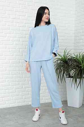 Прогулянковий костюм вільного крою "Lamark" оптом | Розпродаж моделі Блакитний, 42-44 Київ