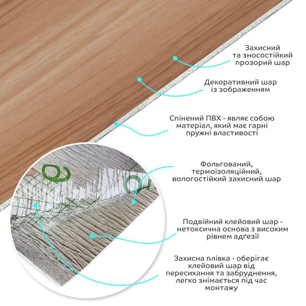 Самоклеюча вініловая плитка в рулоні 600х3000х2мм Мат SW-00002059 Київ - фото 2