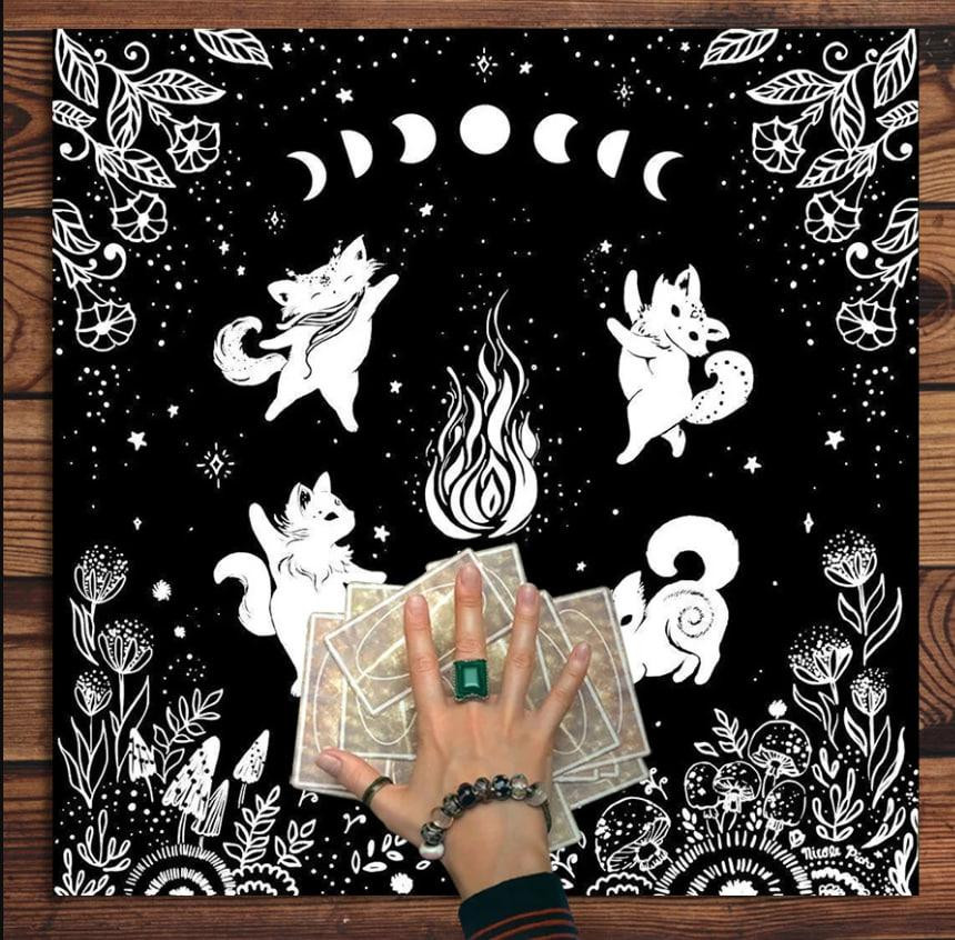 Алтарная скатерть для карт Таро и Рун. Скатерть для гадания 49*49 см. Скатерть со звездным небом и к Киев - изображение 2