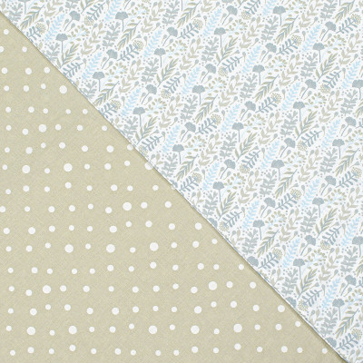 Постельное белье Home Line Цветение трав/горох голубой/бежевый, бязь, полуторный (176875) Винница - изображение 2