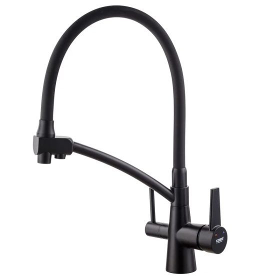 Кухонний змішувач з силік. виливом і вих. для питної води KOER KB-72003-05 (KR3376) Київ