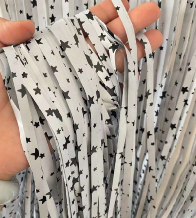 Дощик-штора «Зоряне небо» фольгована для прикраси фотозони, білий Кам'янець-Подільський