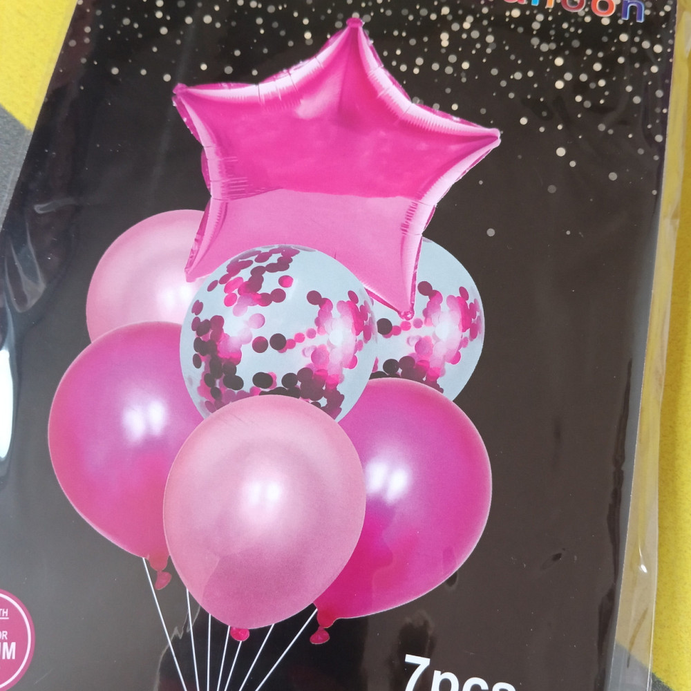 Набор воздушных шариков малиновый 7шт Киев - изображение 2