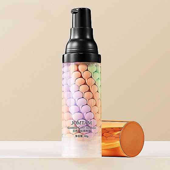 База під макіяж 3в1 вирівнювальна Jomtam, 40мл / Триколірна матова основа під макіяж / Праймер для обличчя Київ