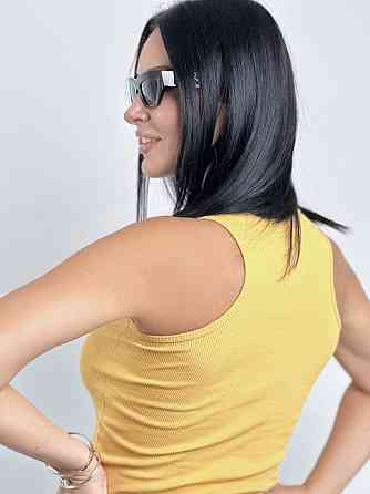 Майка-борцовка "Рубчик" оптом | Розпродаж моделі гірчичний Київ