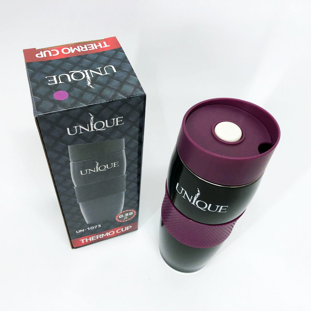 Термос туристичний прогумований UNIQUE, Термокружка маленька, Термочашка похідна, Подорожній термос GJ-29 Львів - фото 5