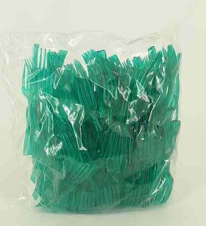 Вилка одноразова пластикова для фруктів Юніта Зелена (250 шт) Харків