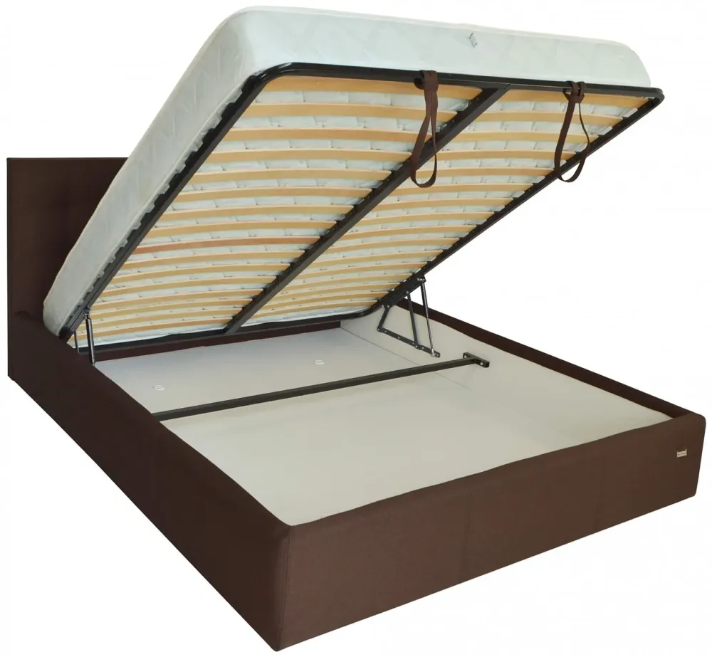 Кровать Двуспальная Chester New Comfort 160 х 200 см Fly 2213 С подъемным механизмом и нишей для белья Темно-коричневый Киев - изображение 4