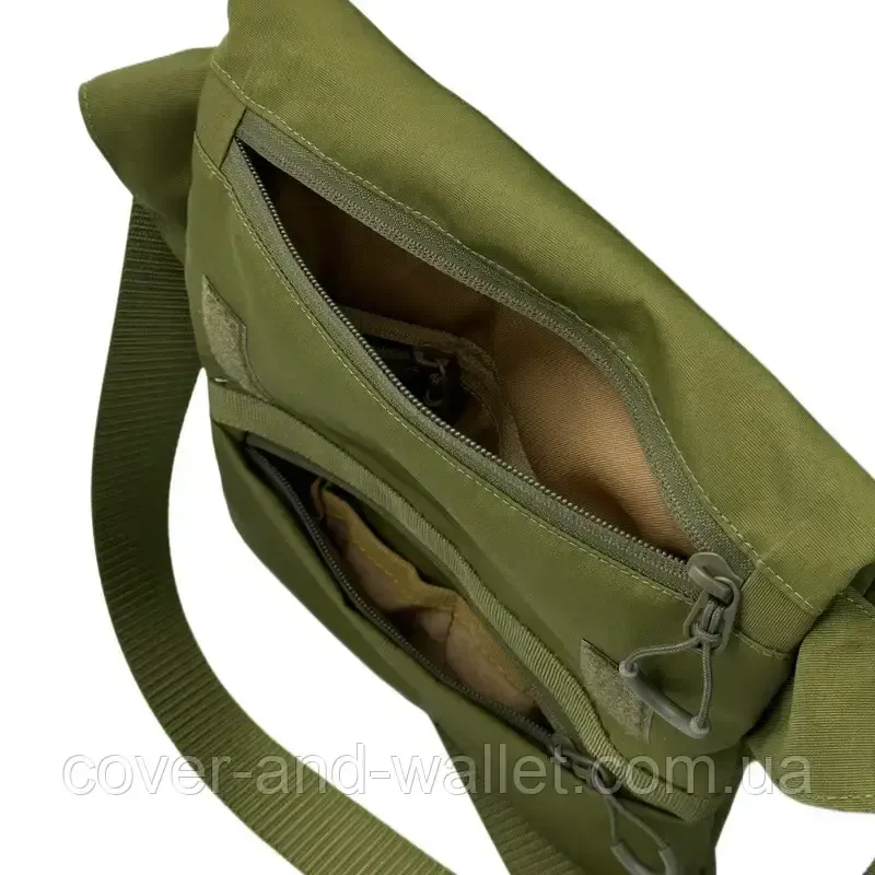 Тактическая сумка через плечо для скрытого ношения пистолета цвет олива 902781 Киев - изображение 3