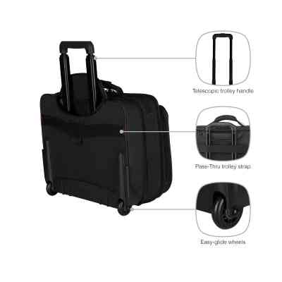 Сумка для ноутбука Wenger 16" Granada, Wheeled Case, Black (600659) Винница