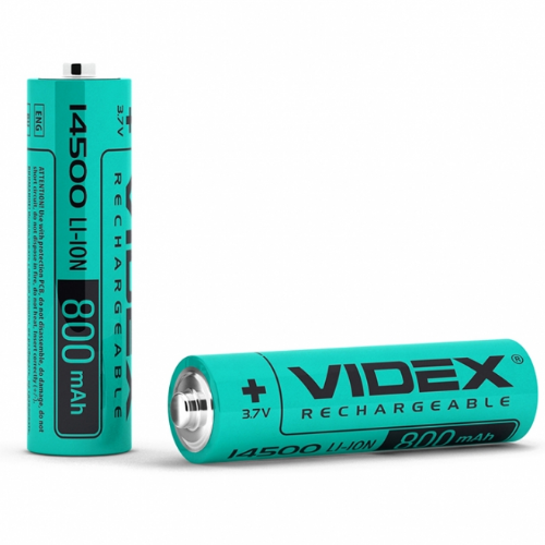Акумулятор 14500 Li-lon 800mAh без захисту (бл-1шт) Videx Житомир