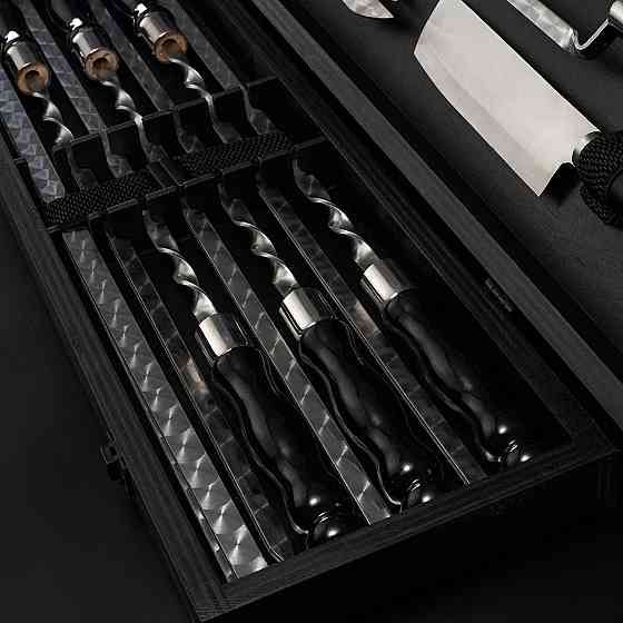 Шампури подарункові набір бокс для пікніка гриля та барбекю Оригінальні Віп подарунки на день народження татові, хлопцю, Тернопіль