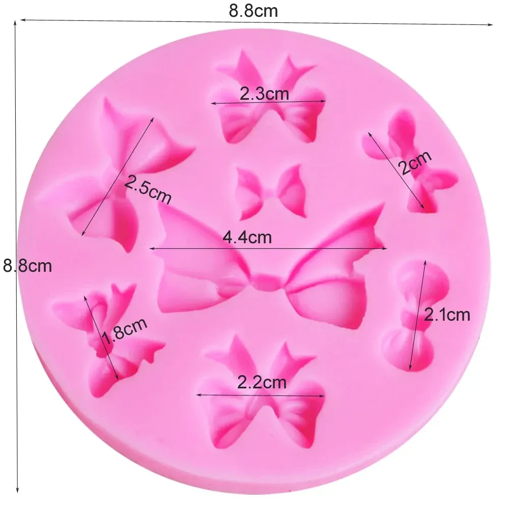 Силиконовый молд Бантики 88 мм розовый Киев - изображение 4