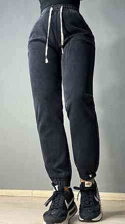 Брюки женские Akfu 507 спортивные джогеры на резинке вареные черные, черный, 3XL Киев