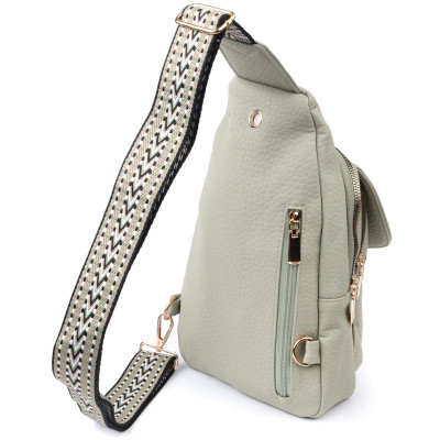 Сумка Vintage Жіноча З однією лямкою через плече з крупнозернистої екошкіри Фісташкова (22765) Вінниця - фото 6