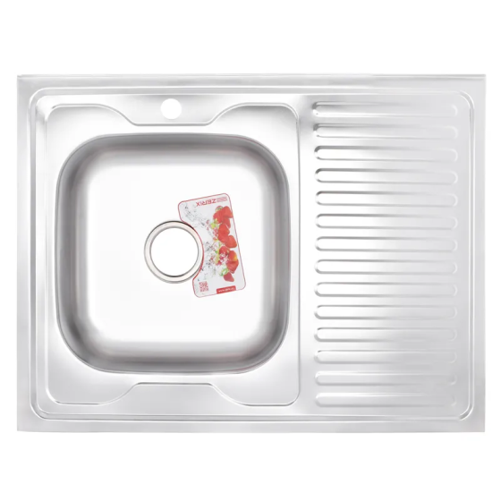 Кухонна мийка накладна Zerix Z8060L-04-160E (Satin) (ZX1618) Київ