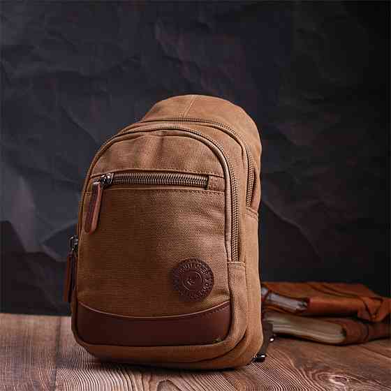 Оригінальна сумка для чоловіків через плече з ущільненою спинкою Коричневий (Vintage) Київ
