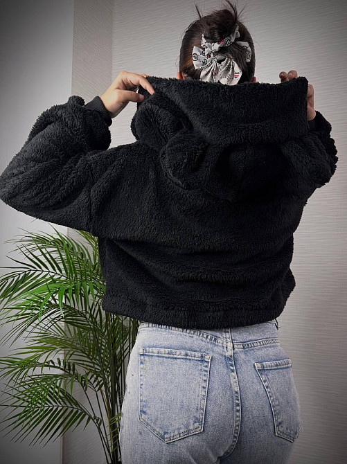 Жіноча стильна повсякденна плюшева худі хутро Одеса - фото 7