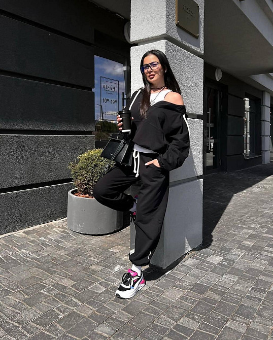 Жіночий стильний повсякденний костюм двухнитка Одеса - фото 3