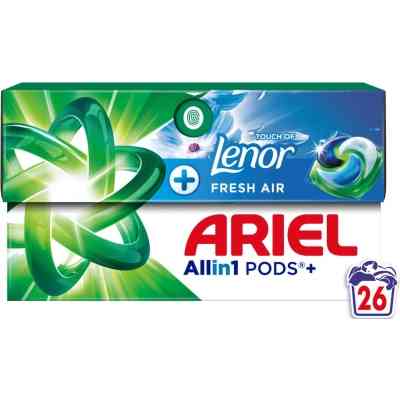 Капсули для прання Ariel Pods+ All-in-1 Touch of Lenor Дотик свіжого повітря Lenor 26 шт. (8700216766043) Вінниця