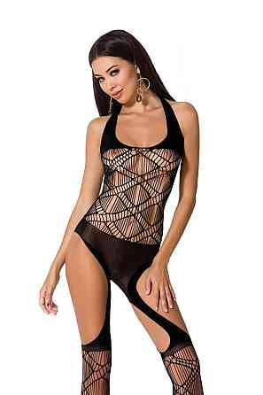 Бодістокінг BS060 Black Passion, з геометричним малюнком, чорний, S/L Sex Aura Київ