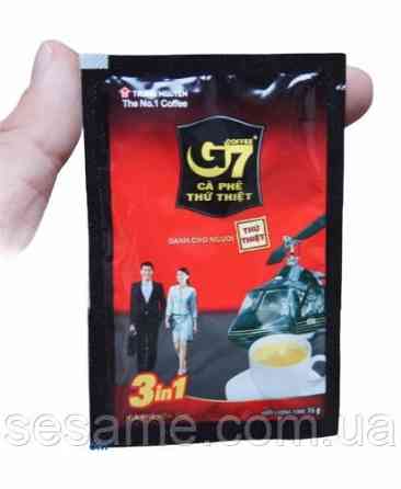 Вьетнамский растворимый кофе 3в1 с сахаром и сливками G7 Trung Nguen Original, 21 пак Харьков