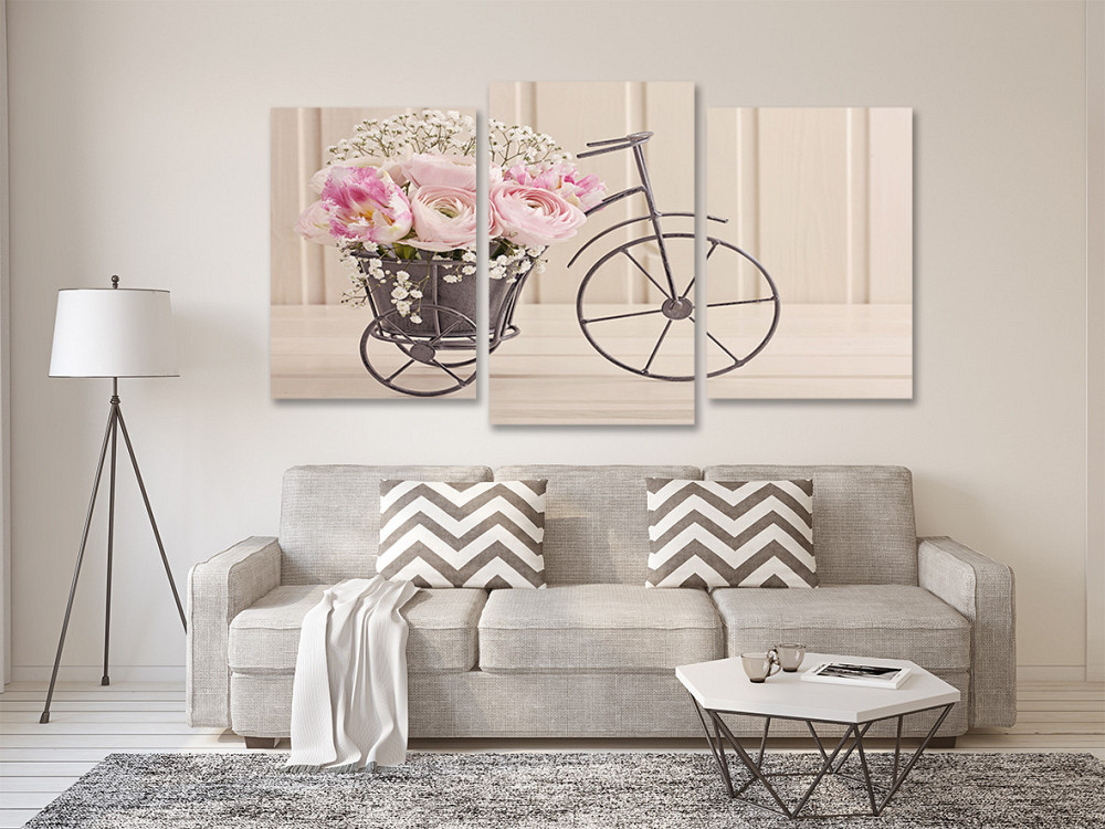 Модульна картина у вітальню/ спальню Квіти у велосипеді  Art-540_3 Київ - фото 2