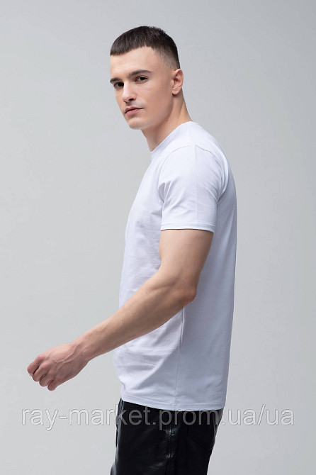 Футболка базова Ray Premium Fit чоловіча біла (U0102-White) L Київ - фото 3