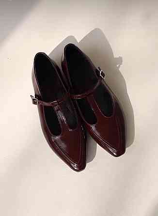 Балетки жіночі VIFEST бордові шкіра лакована 38р.-25см. (5458) Коломия